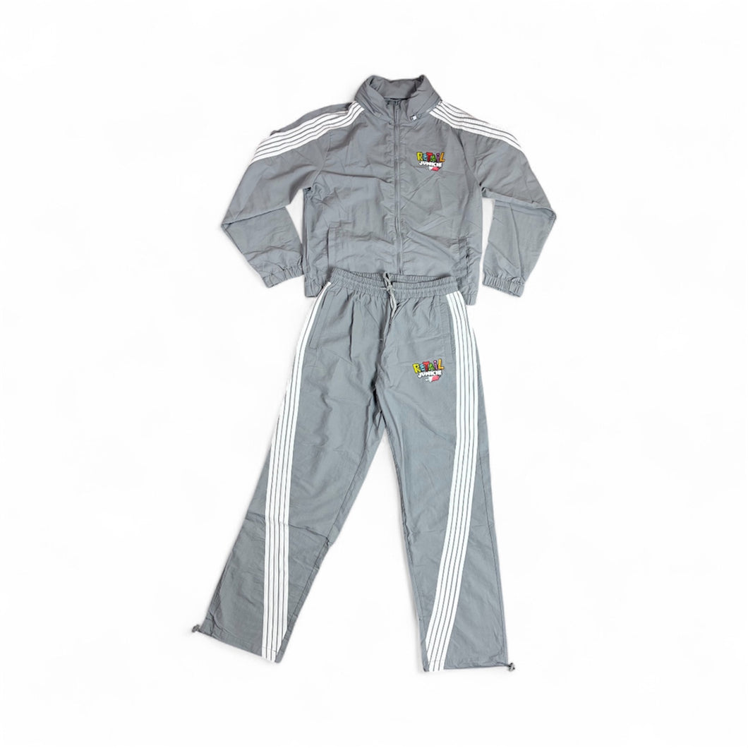 Grey racer tracksuit