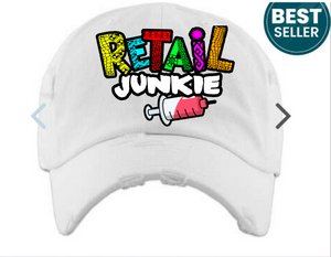 White ripped dad hat
