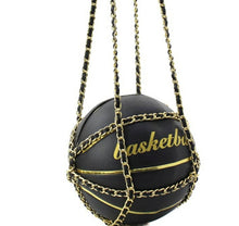 Load image into Gallery viewer, Black BBALL CHAIN BAG
