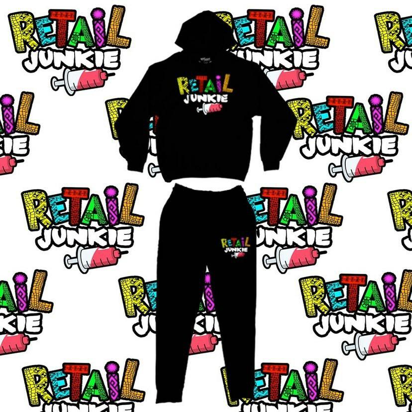 Black Retail Junkie sweatsuit